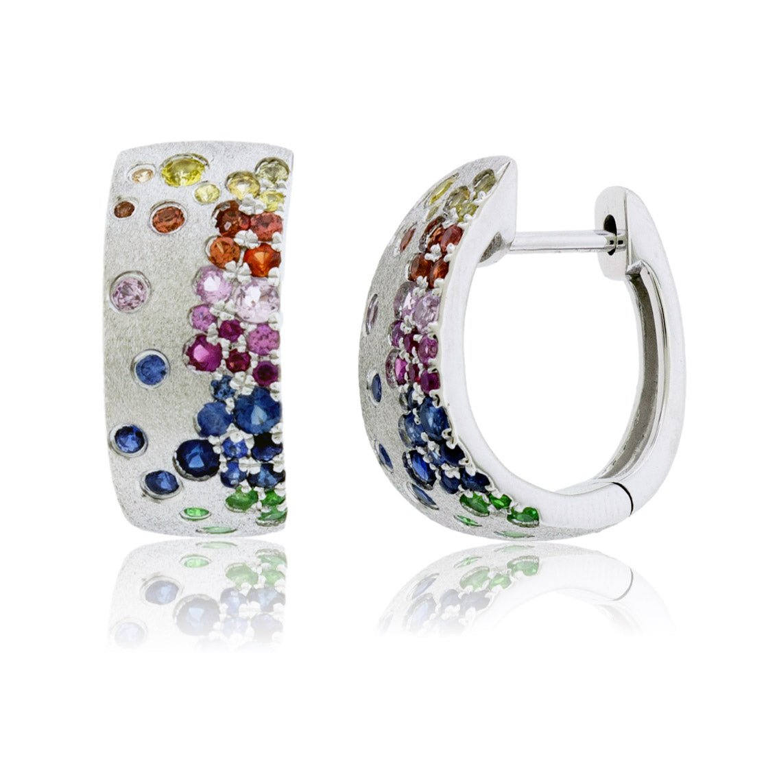 Gold Peak diamond & 14kt gold hoop earrings | Rainbow K | MATCHES UK